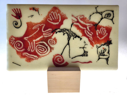 PETROGLYPH - winged man with deer