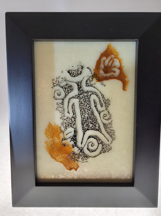 PETROGLYPH - Horned Man with Spirals
