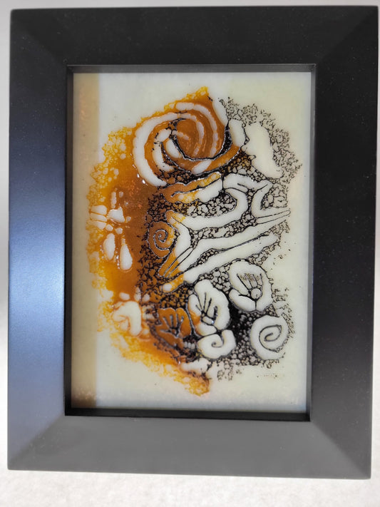PETROGLYPH - Jumping Deer with Spirals & Hands