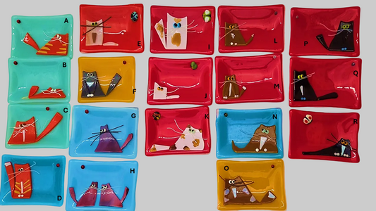 Scaredy Cats with bugs on colorful 4x6 trays
